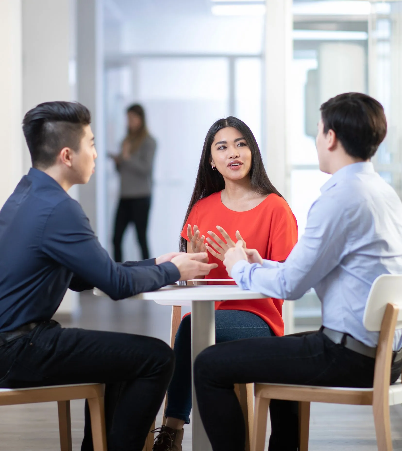 A group of business people learning English for their careers