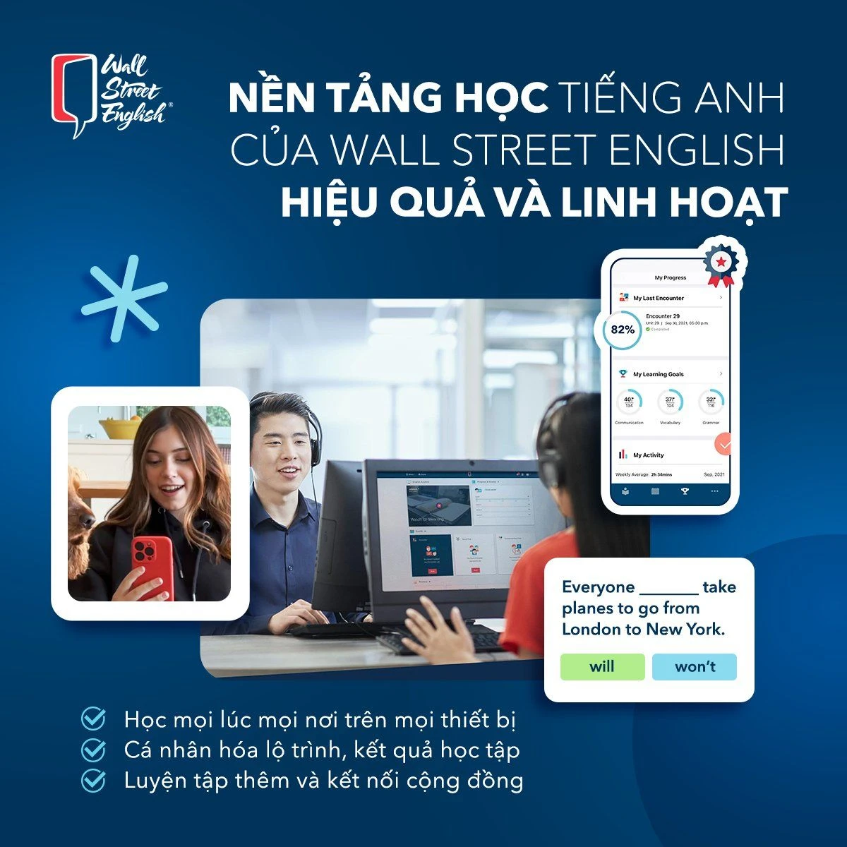 nền tảng học tiếng anh online Wall Street English