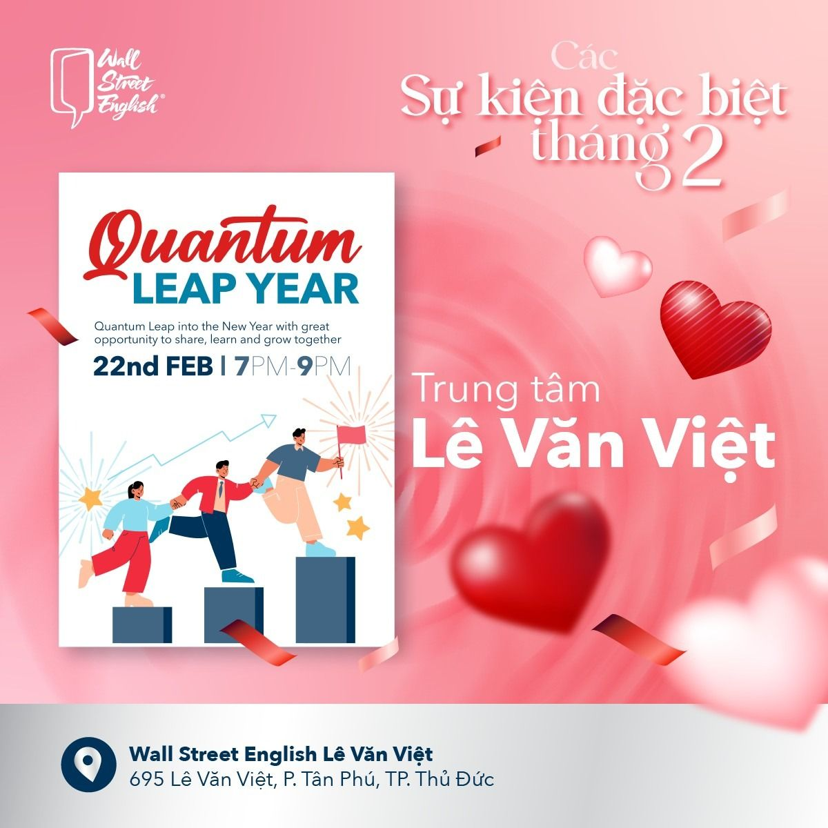 Sự kiện đặc biệt trong tháng 2-2024 tại Trung tâm anh ngữ Wall Street English Lê Văn Việt