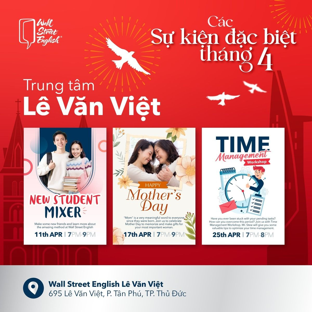 Sự kiện tháng 4 - trung tâm anh ngữ Wall Street English Lê Văn Việt - Thủ Đức